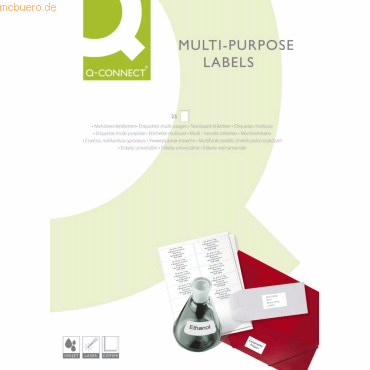 Bild von Connect Etiketten Inkjet/Laser/Kopier 70,0x37,0mm VE=2400 Stück weiß
