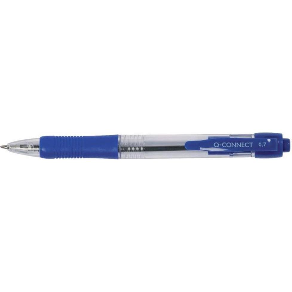 Bild von Q-Connect, Schreibstifte, Kugelschreiber mit Druckmechanik (Blau, 10 x)