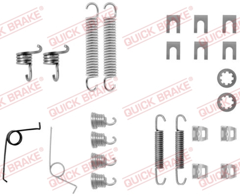Bild von QUICK BRAKE Zubehörsatz, Bremsbacken vorne rechts links  für RENAULT PEUGEOT TALBOT FIAT DACIA 105-0545