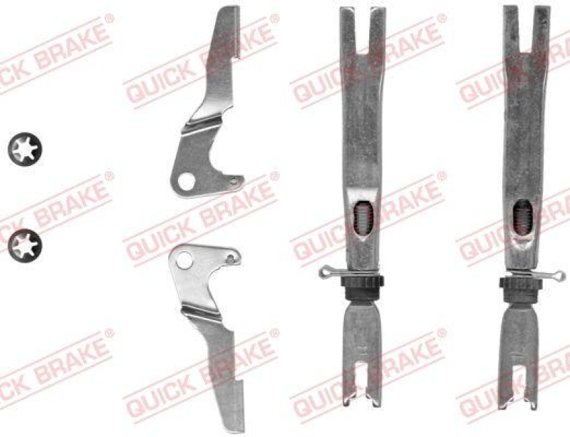 Bild von QUICK BRAKE Nachsteller-Satz, Trommelbremse hinten rechts links mit Bimetall-Feder für PEUGEOT CITROEN RENAULT 102 53 010