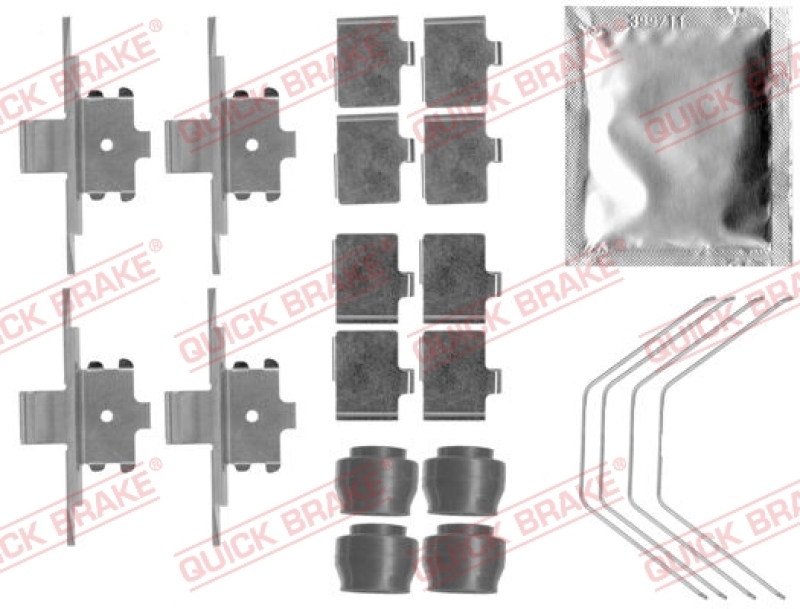 Bild von QUICK BRAKE Zubehörsatz, Scheibenbremsbelag 109-1791  FORD,MAZDA,MONDEO IV Turnier (BA7),MONDEO IV Stufenheck (BA7),6 Kombi (GH),6 Schrägheck (GH)