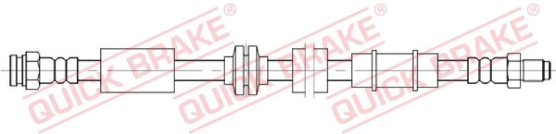 Bild von QUICK BRAKE 32.828 Bremsschläuche Bremsschlauch 505 M10x1 mit Innengewinde, mit Außengewinde ALFA ROMEO: 159 Sportwagon