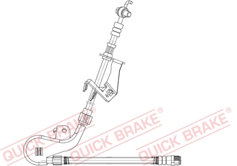 Bild von QUICK BRAKE 58.875X Bremsschläuche Bremsschlauch 223, 320 M10x1 mit Innengewinde, mit Außengewinde PEUGEOT: 508 I SW, 407 Saloon, 407 Coupe