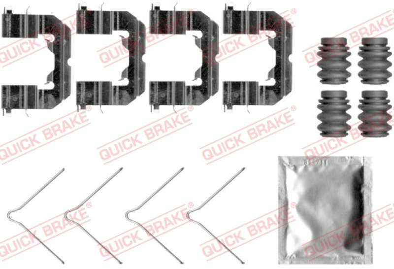 Bild von QUICK BRAKE 109-0089 Zubehörsatz, Scheibenbremsbelag HYUNDAI: i20 II Hatchback, i20 II Coupe, i20 II Active
