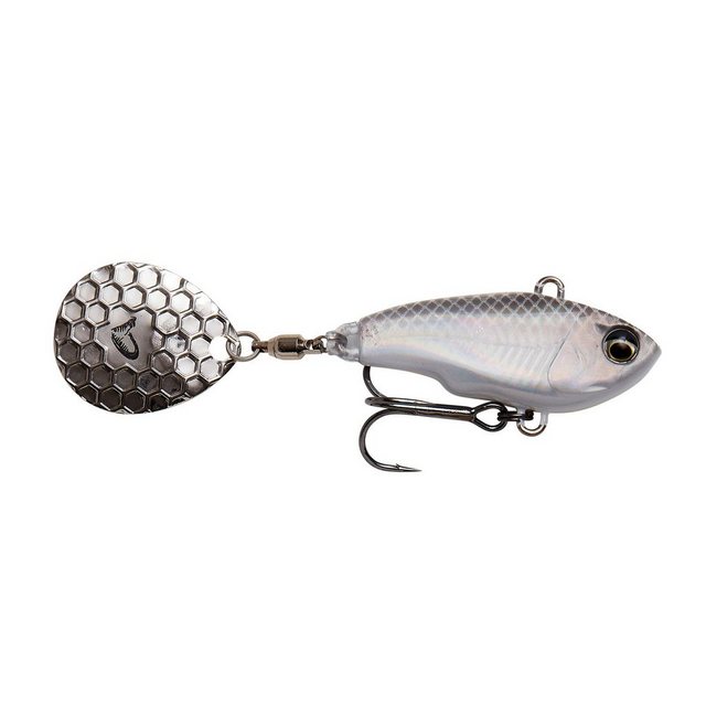 Bild von Savage Gear Kunstköder, Savage Gear Fat Tail Spin 5,5cm 9g Sinking White Silver Weitwurfköder
