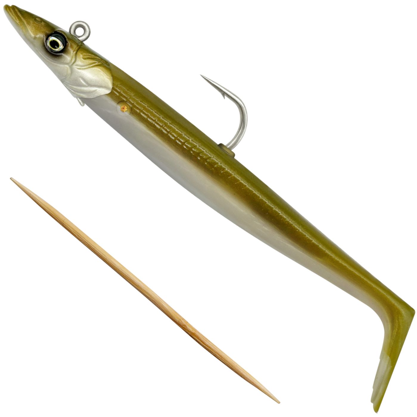 Bild von Savage Gear Kunstköder Savage Gear Sandeel V2 - 2 Gummifische + 1 Jigkopf