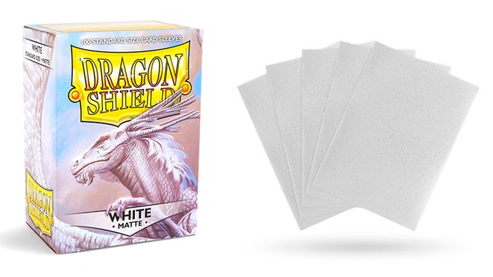 Bild von Dragon Shield - Matte White 100 protective Sleeves Hüllen Standard Kartenhhüllen