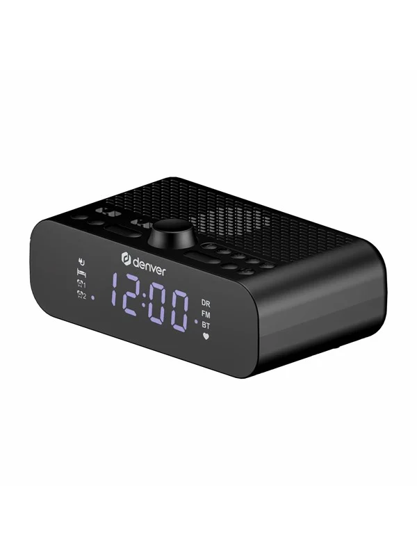 Bild von Denver Radiowecker DAB mit Bluetooth - Digitaler Wecker - Aufladen über USB-C - FM-Radio - Dualer Alarm - CRD515