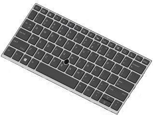 Bild von HP DualPoint - Ersatztastatur Notebook - hinterleuchtet - Deutschland - für EliteBook 830 G5 (L13697-041)