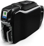 Bild von Zebra ZC350, beidseitig, 12 Punkte/mm (300dpi), USB, Ethernet, Display Kartendrucker, beidseitiger Kartendruck, Thermotransfer (Farbsublimation, 4-Farb), 12 Punkte/mm (300dpi), Geschwindigkeit (max.): 1000 Karten/Stunde, USB, Ethernet, Kartenzuführung (max. 100 Karten), LCD Display, inkl.: Kabel (USB), Netzteil, Netzkabel (EU, UK) (ZC36-000C000EM00)