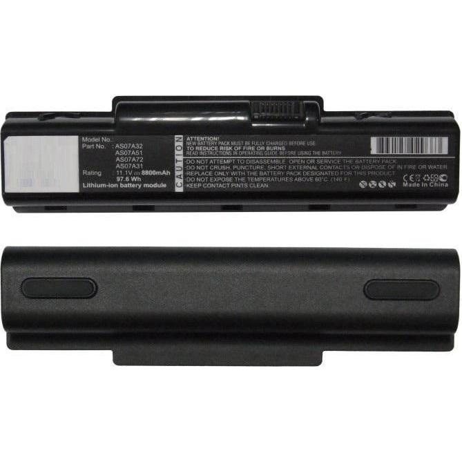 Bild von CoreParts Laptop Battery for Acer (1 Zellen, 8800 mAh), Notebook Akku, Schwarz