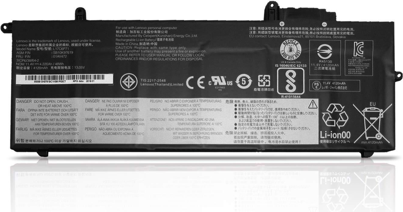 Bild von Lenovo - Laptop-Batterie - Lithium-Ionen - 6 Zellen - 48 Wh - FRU - für ThinkPad X280 20KE, 20KF (01AV470)