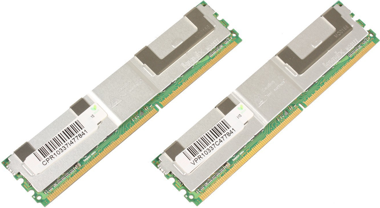 Bild von CoreParts MMKN125-08GB Speichermodul 8 GB 2 x 4 GB DDR2 667 MHz ECC (2 x 4GB, 667 MHz, DDR2-RAM, DIMM), RAM, Grün