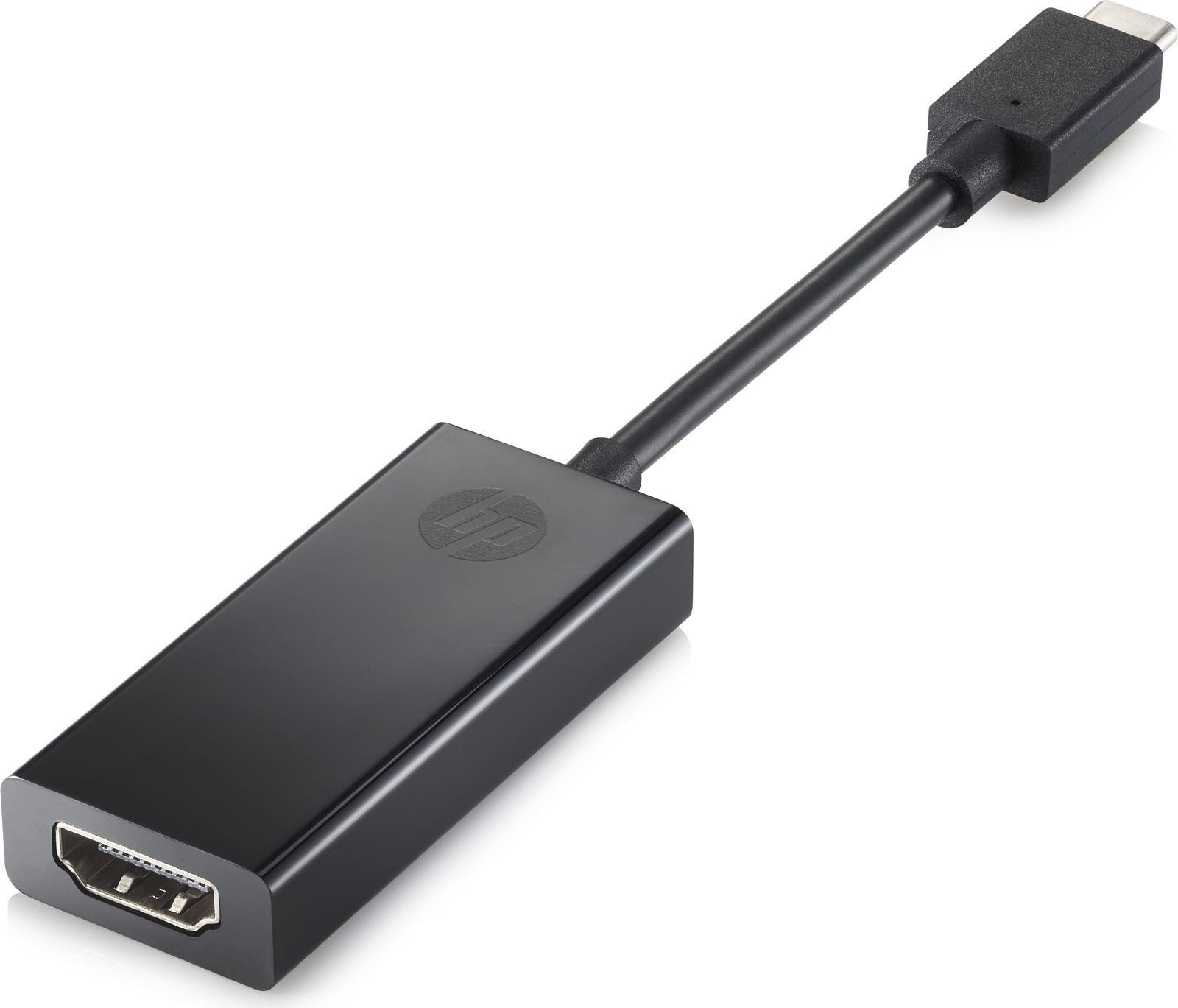 Bild von HP Externer Videoadapter (USB Typ-C, 15 cm), Data + Video Adapter, Schwarz