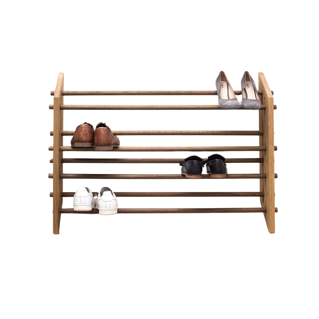 Bild von We Do Wood - Moodstand - offenes schmales Design Schuhregal aus Holz