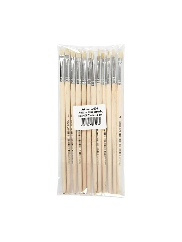 Bild von Creativ Company, Pinsel, Houten Kwasten nr. 4, korte Steel, 12st. (7 mm)