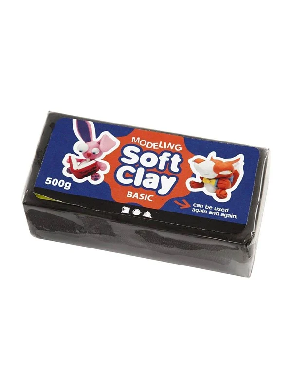 Bild von Creativ Company Zachte Klei - Zwart, 500gr.