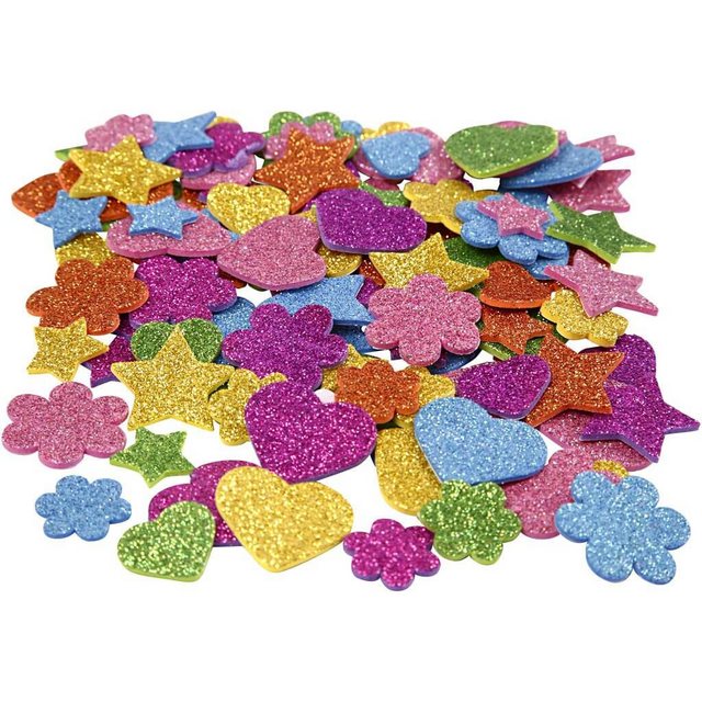 Bild von creativ company Hängedekoration Moosgummipunkte, glitzernd, selbstklebend