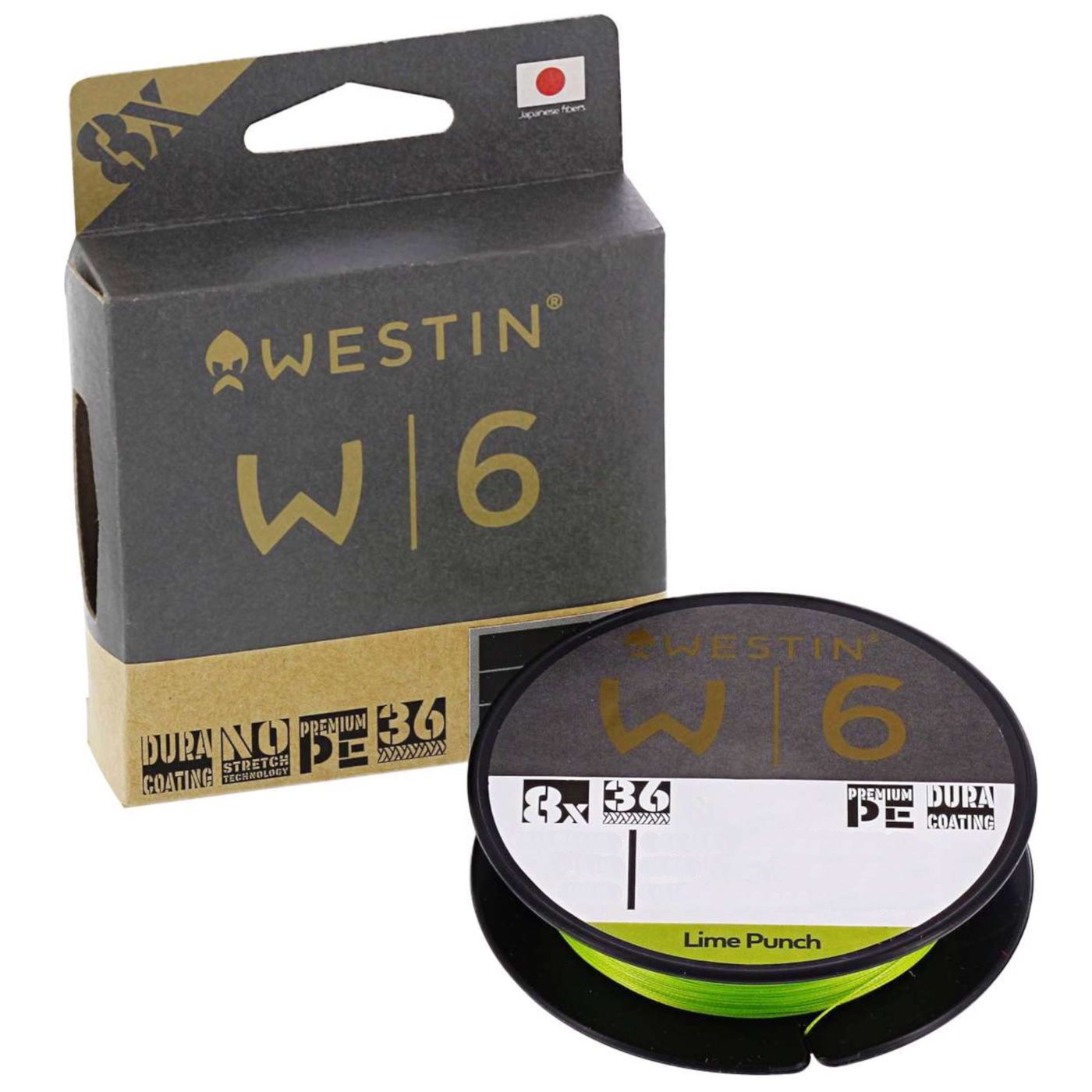 Bild von WESTIN W6 8 Braid Lime Punch 0,41mm 300m 40,2kg (0,17 € pro 1 m)