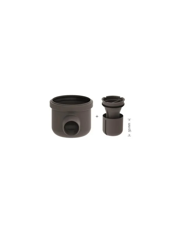 Bild von Unidrain, Indoor Growing Bewässerung, Ablaufgehäuse Ø50 - 2411 horizontal mit Wasserschleuse