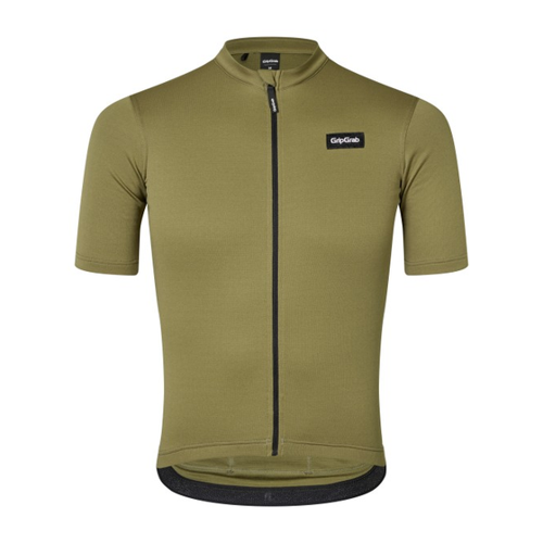 Bild von GripGrab Gravelin Merinotech S/S Jersey - Olivgrün für Radfahrer