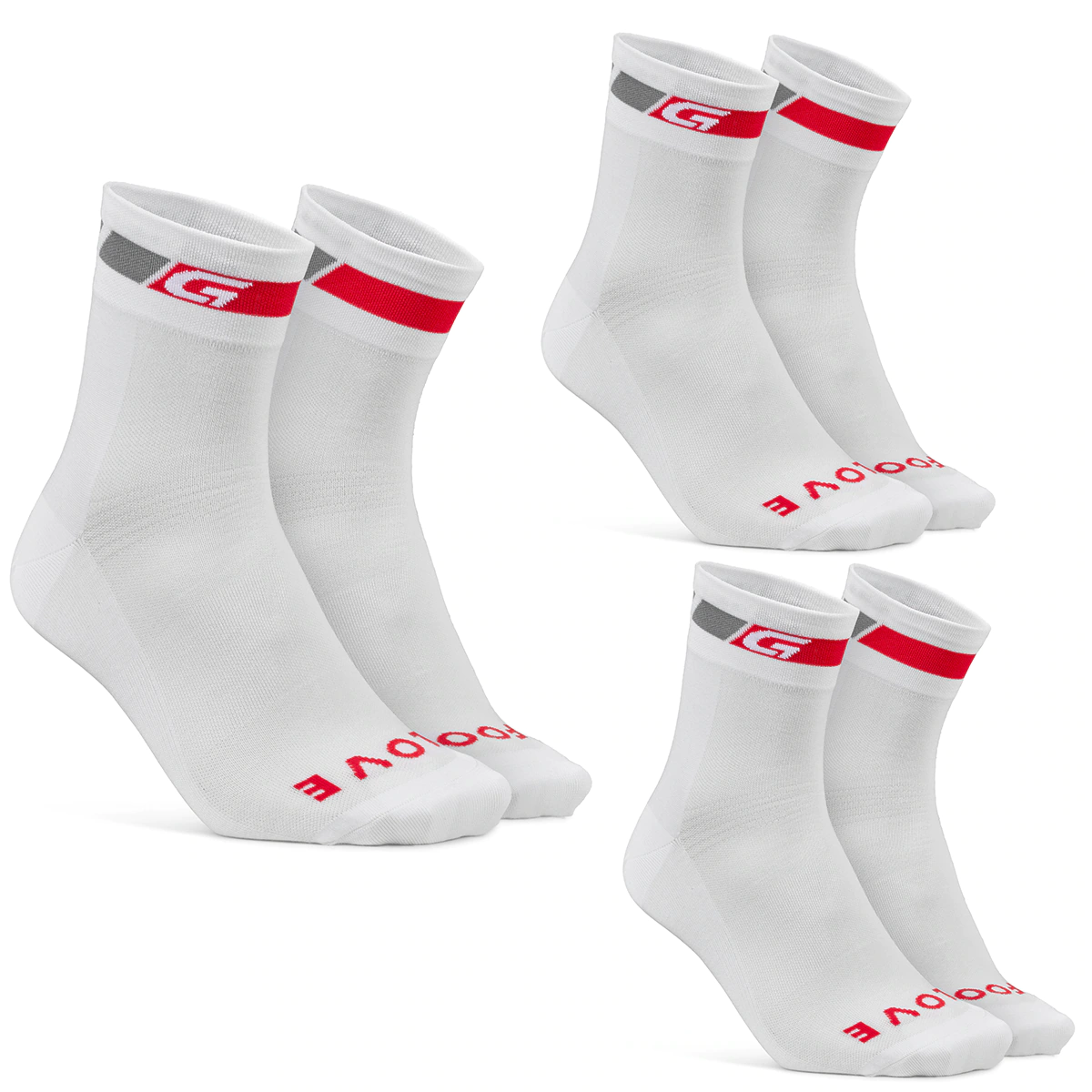 Bild von Gripgrab Classic Regular Cut Socks 3 Pairs Weiß EU 41-44 Herren