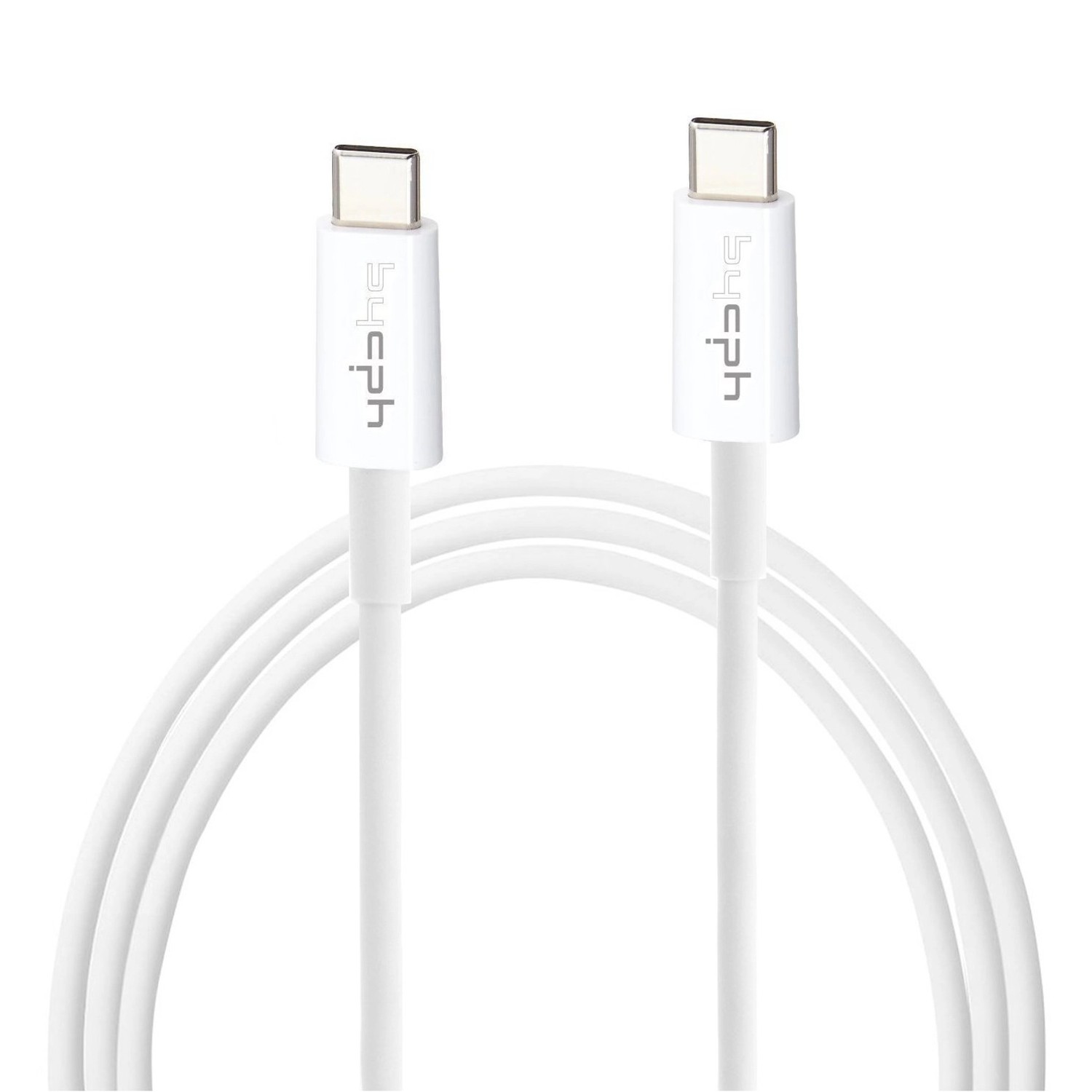 Bild von USB-Ladekabel Typ C mit USB-C Anschluss Weiß 2 m