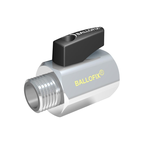Bild von Broen Ballofix Kugelhahn mit Griff – Chrom 1/2 x 3/8