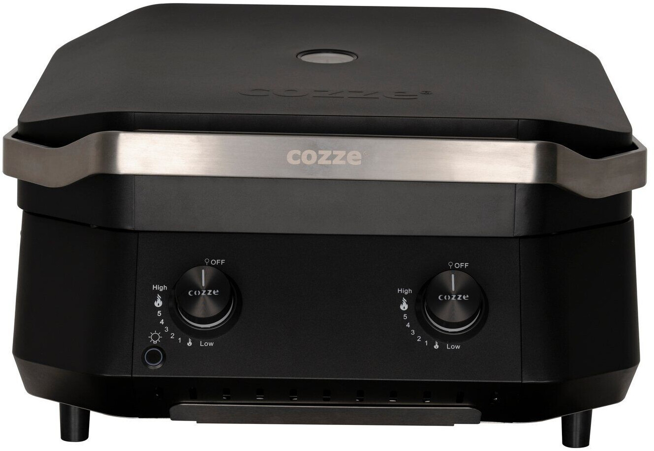Bild von COZZE Pizzaofen Plancha P-500, Grillfläche 53.5 x 41.8 cm, 5 kW, Gasgrill mit gusseisener Grillplatte, inkl. abnehmbarem Spachtelhalter
