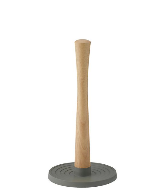 Bild von Stelton Küchenrollenhalter ROLL-IT - Stehender Rollenhalter - Holzschaft, Kunststoffsockel, rutschfest - Hergestellt aus hochwertigem Gummiholz & Silikon - Modernes skandinavisches Design - Grau