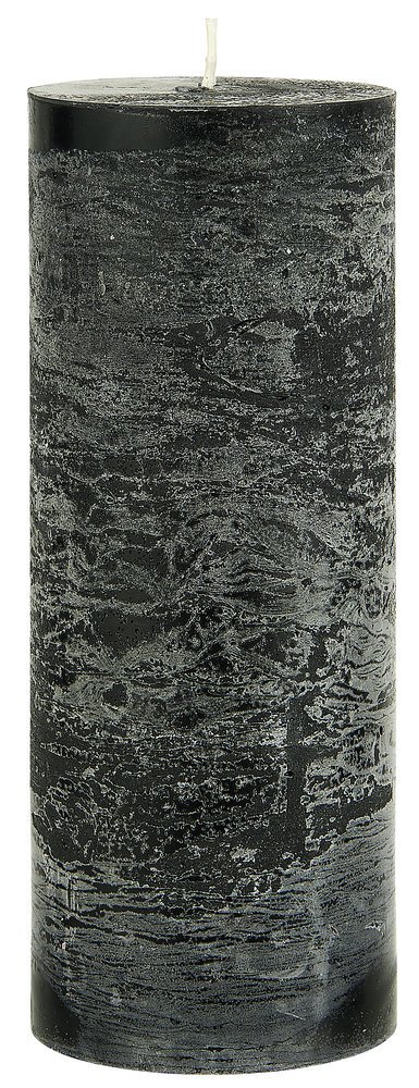 Bild von IB Laursen Rustikale Stumpenkerze, Höhe 18, Ø 7 cm, schwarz