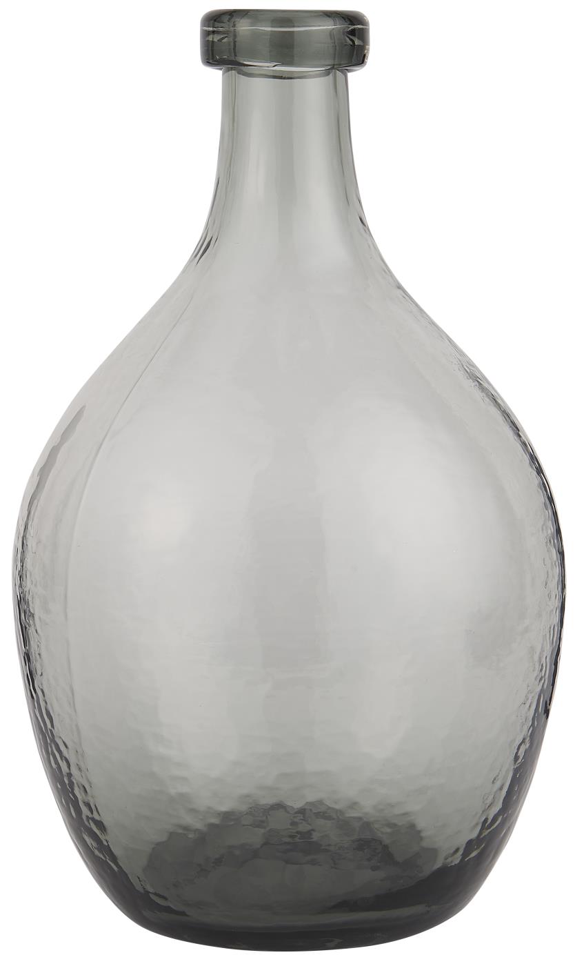 Bild von Bauchige Glasvase grau mundgeblasen Höhe 36 cm, Ø 20 cm