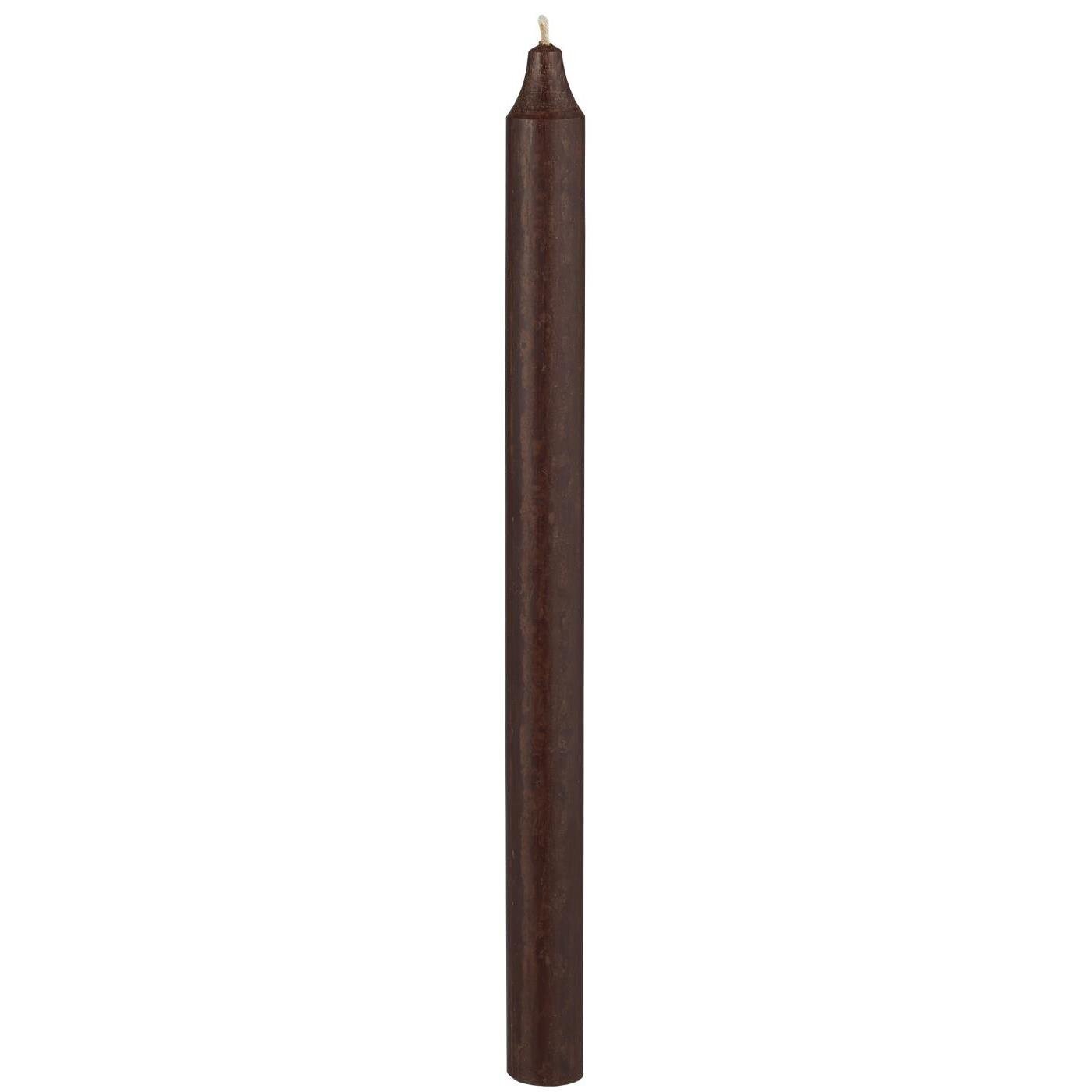 Bild von Stabkerze rustikal 29 cm, Ø 2,2 cm, Höhe 29, Ø 2,2 cm, schokolade