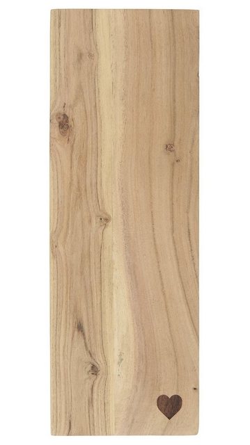 Bild von Ib Laursen Servierbrett Frühstücksbrettchen Servierbrett Brettchen Holz Herz 16x46cm Ib
