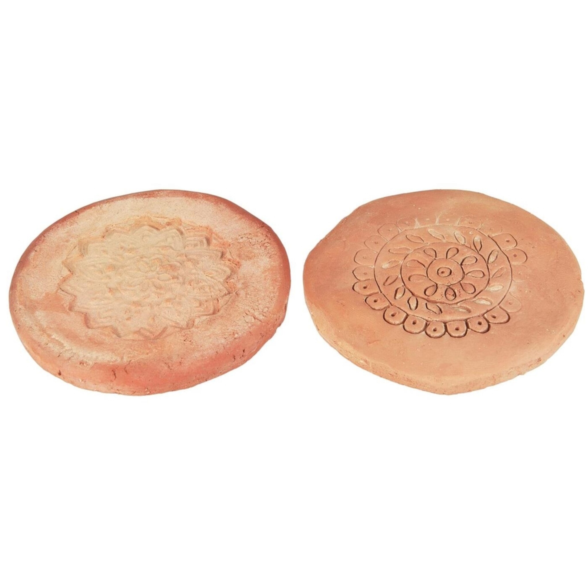 Bild von Terrakotta Untersetzer Unika im 2er Pack mit Muster, H: 0,7, Ø 8 cm