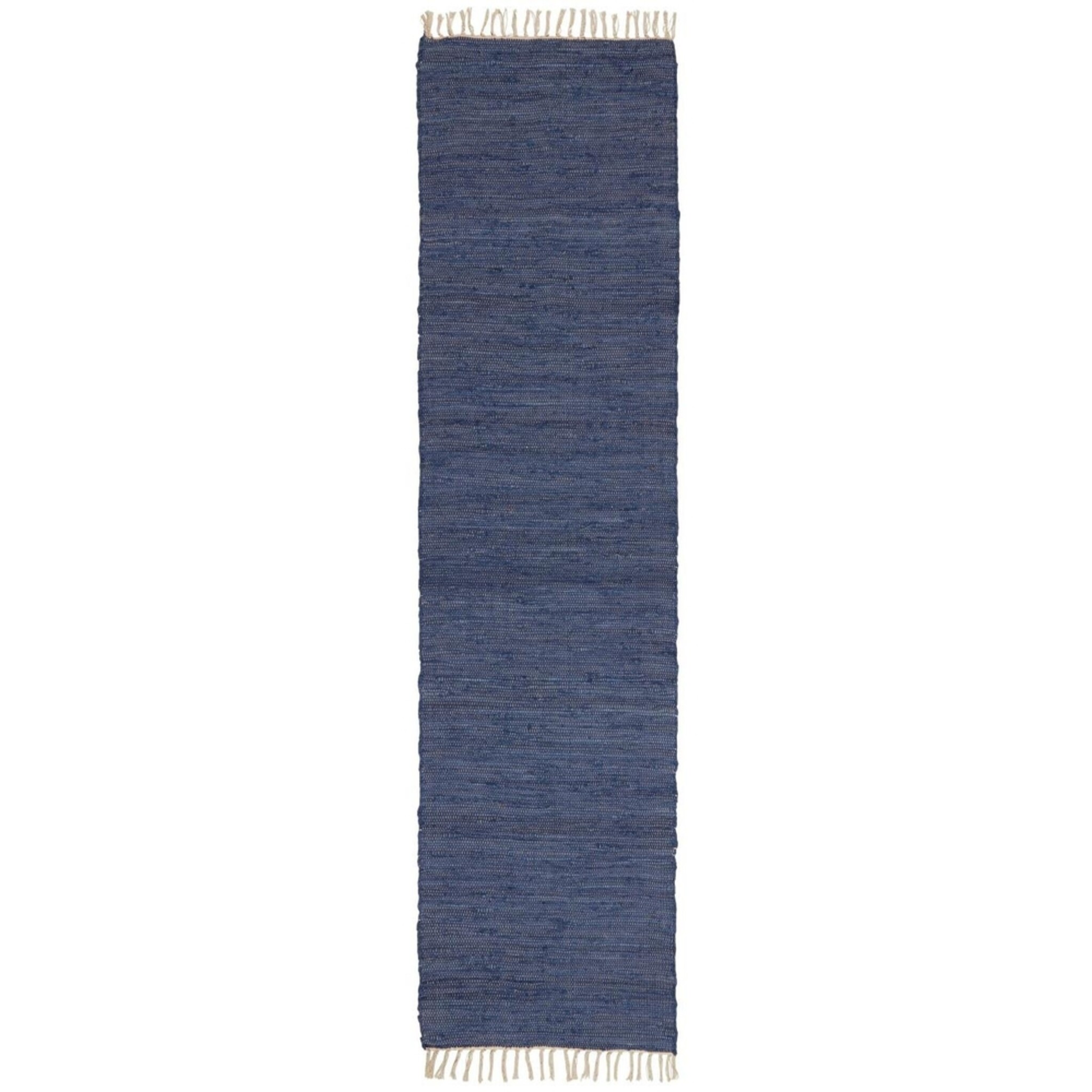 Bild von Stilvoller Bodenläufer aus Baumwolle, 250 x 60 cm, Dunkelblau