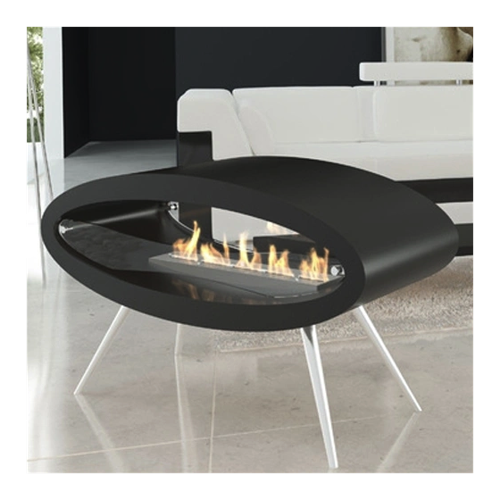 Bild von Decoflame Ellipse Floor Ethanolkamin: Schwarz / Schwarz