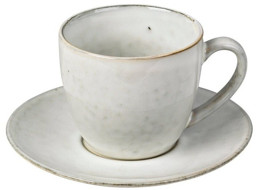 Bild von Broste Copenhagen Tasse NORDIC SAND Tasse mit Untertasse 0,15 l, Steingut mit reaktiver Glasur, Nordic Sand Tasse mit Untertasse
