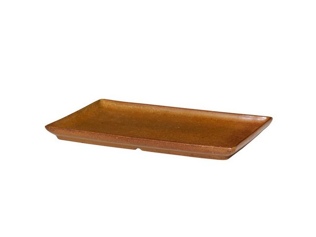 Bild von Broste Copenhagen Speiseteller Eli Caramel Brown Teller eckig 20 cm, Eli Quadratischer Teller