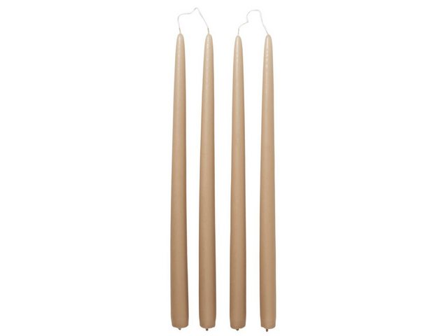 Bild von Broste Copenhagen Duftkerze Smooth getauchte Kerze walnut 38cm 4er Set, Smooth Getauchte kerze