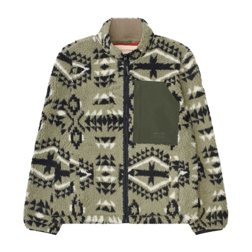 Bild von Revolution - Printed Pocket Teddy - Fleecejacke in Oliv für Herren