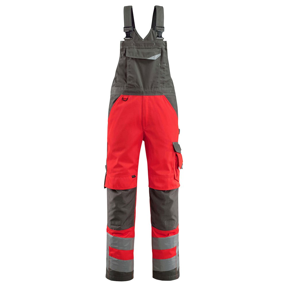 Bild von Newcastle Latzhose mit Knietaschen - SAFE SUPREME - hi-vis Rot/Dunkelanthrazit, Gr. 82C60