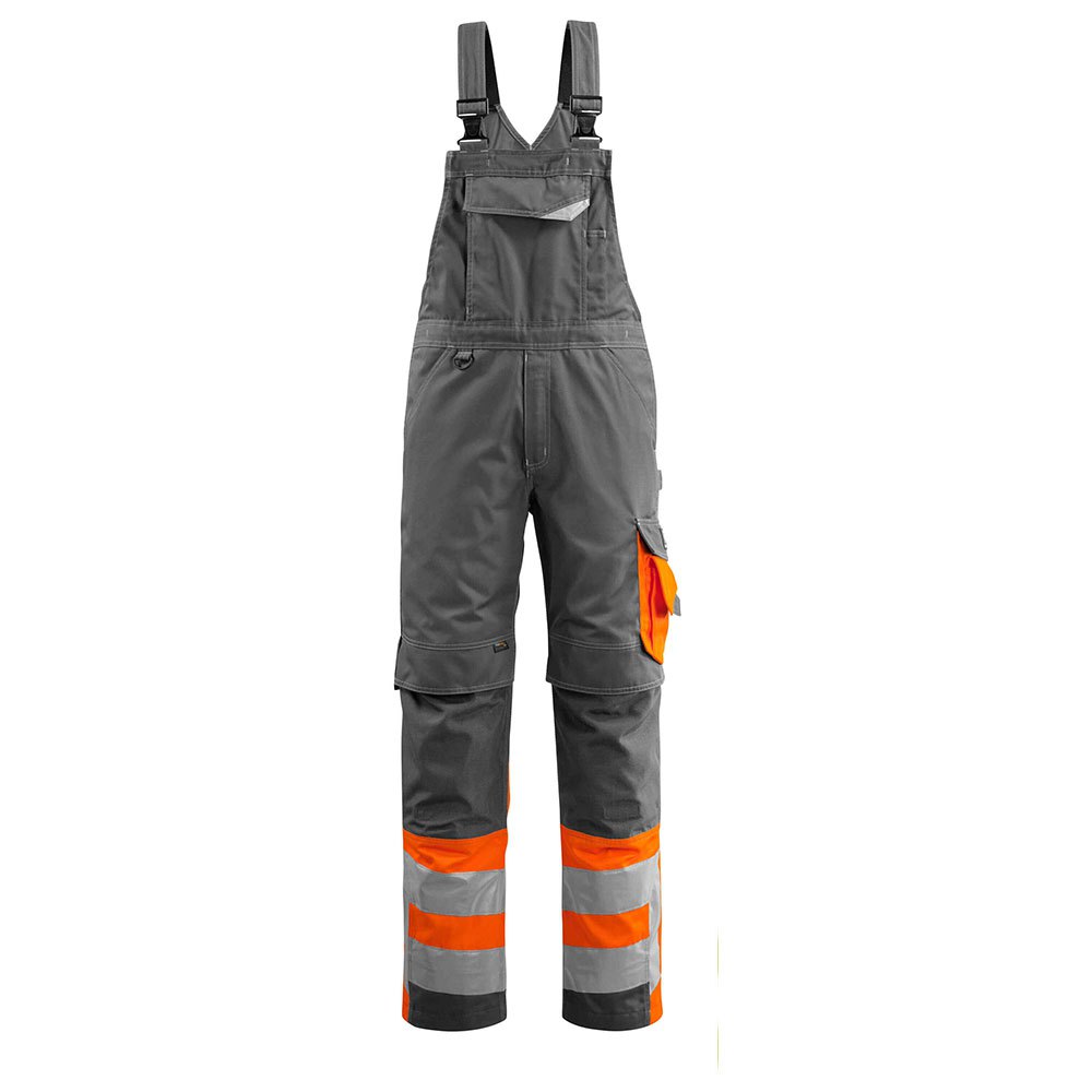 Bild von Sunderland Latzhose mit Knietaschen - SAFE SUPREME - Dunkelanthrazit/hi-vis Orange, Gr. 76C50