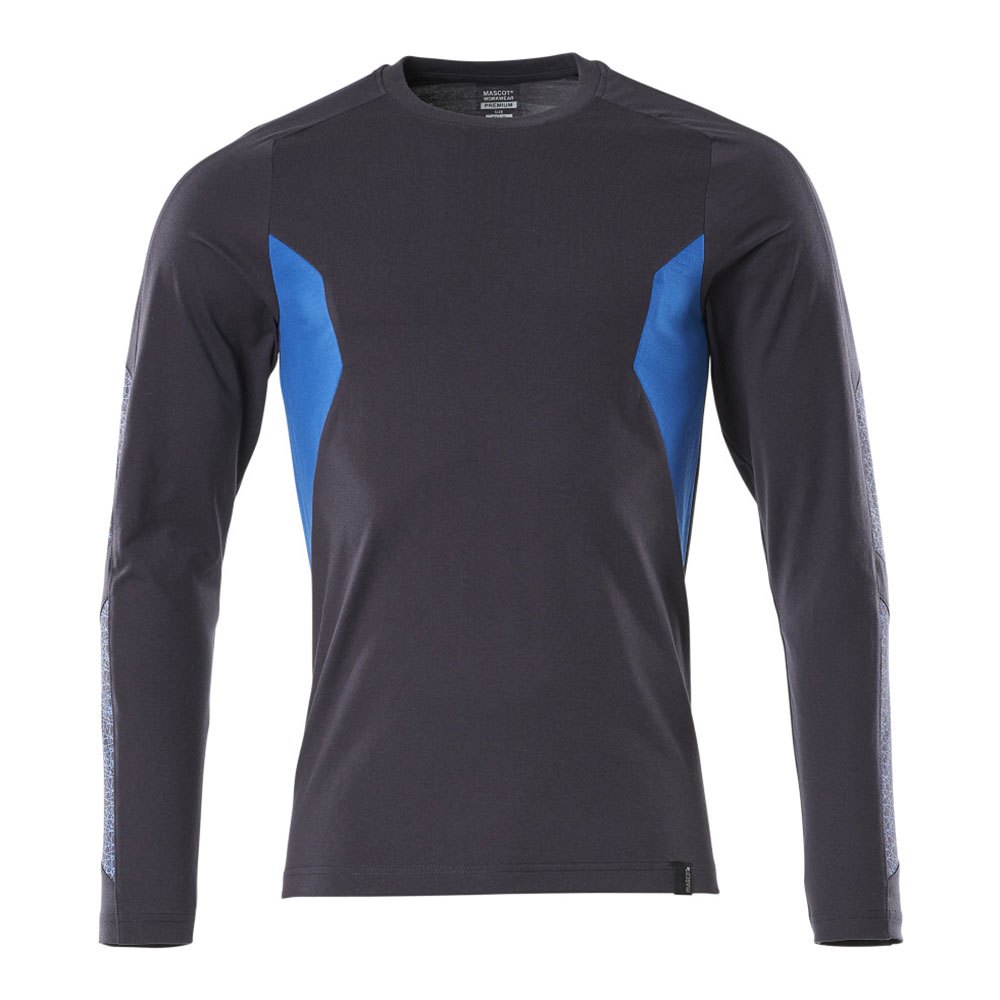 Bild von T-Shirt ACCELERATE, Langarm Schwarzblau/Azurblau 18381-959-01091, Größe XL ONE