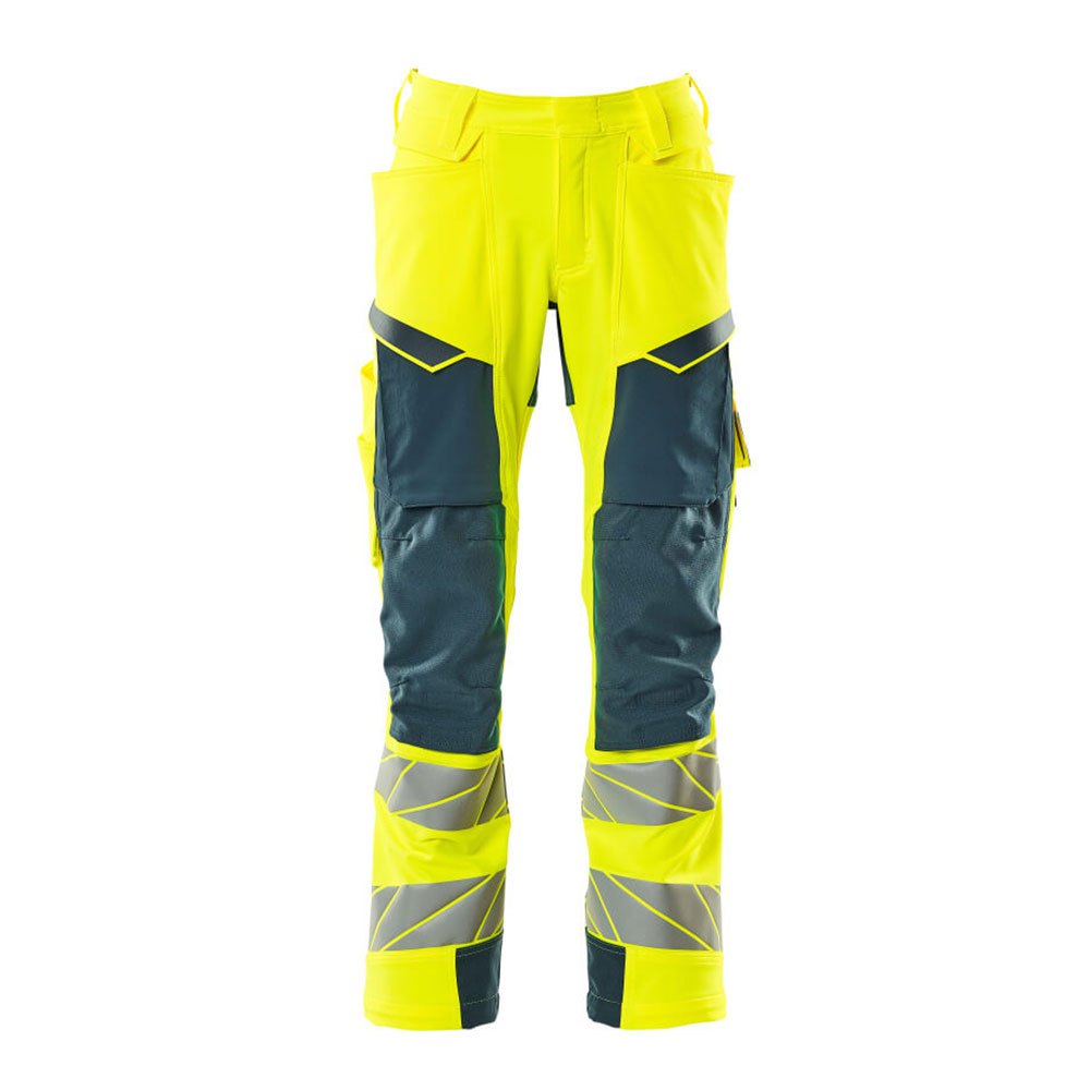 Bild von Hose mit Knietaschen ACCELERATE SAFE, hi-vis Gelb/Dunkelpetroleum, Größe 82C58