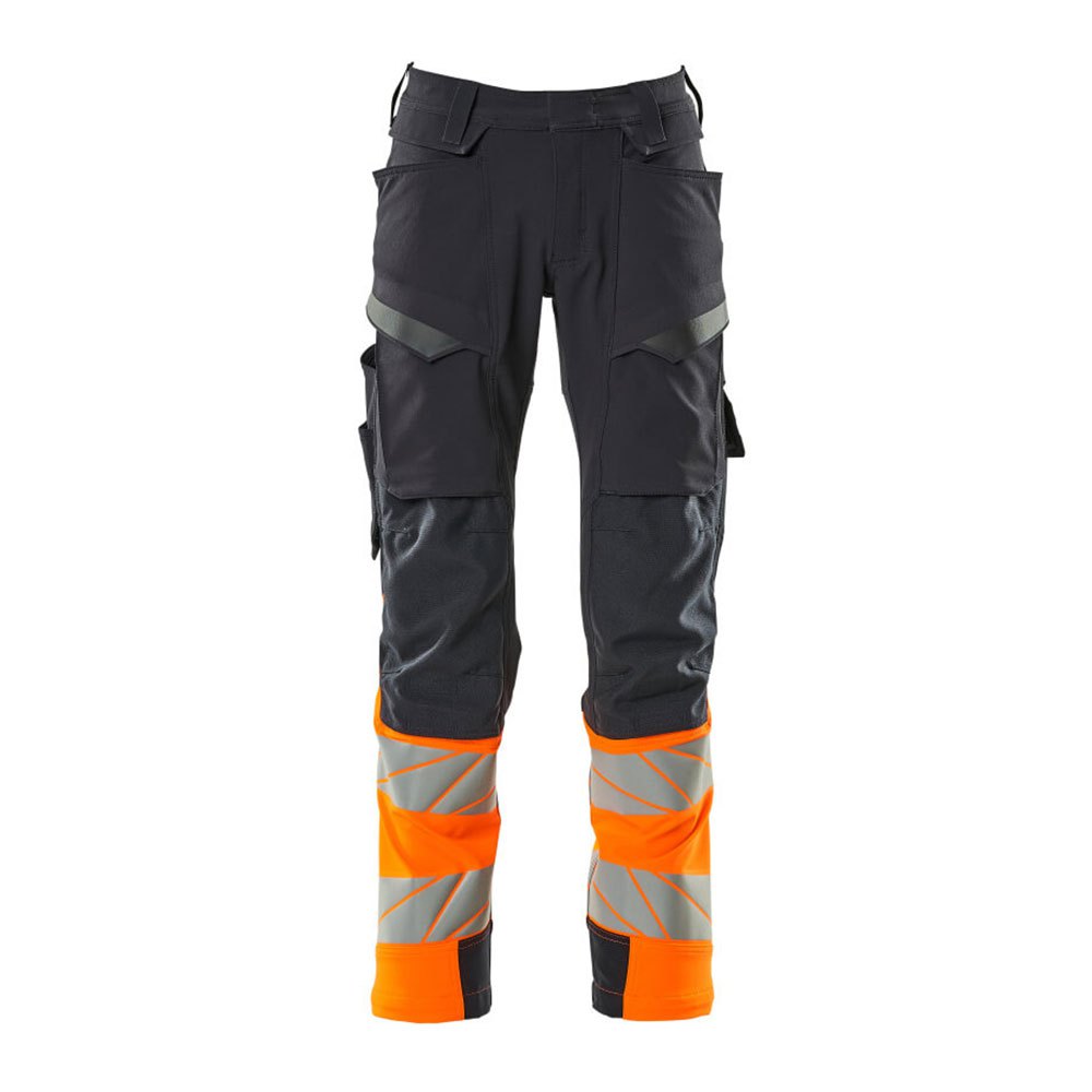 Bild von Hose mit Knietaschen ACCELERATE SAFE, Schwarzblau/hi-vis Orange, Größe 90C56