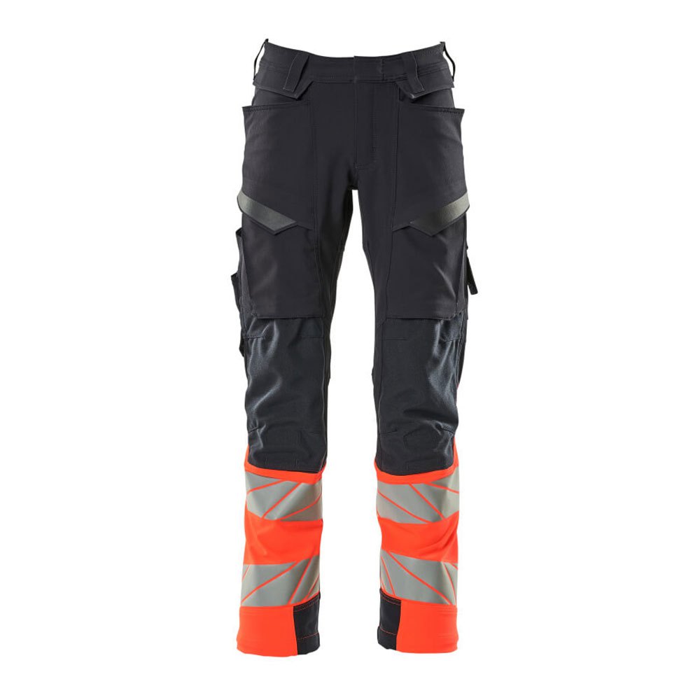 Bild von Hose mit Knietaschen ACCELERATE SAFE, Schwarzblau/hi-vis Rot, Größe 90C49