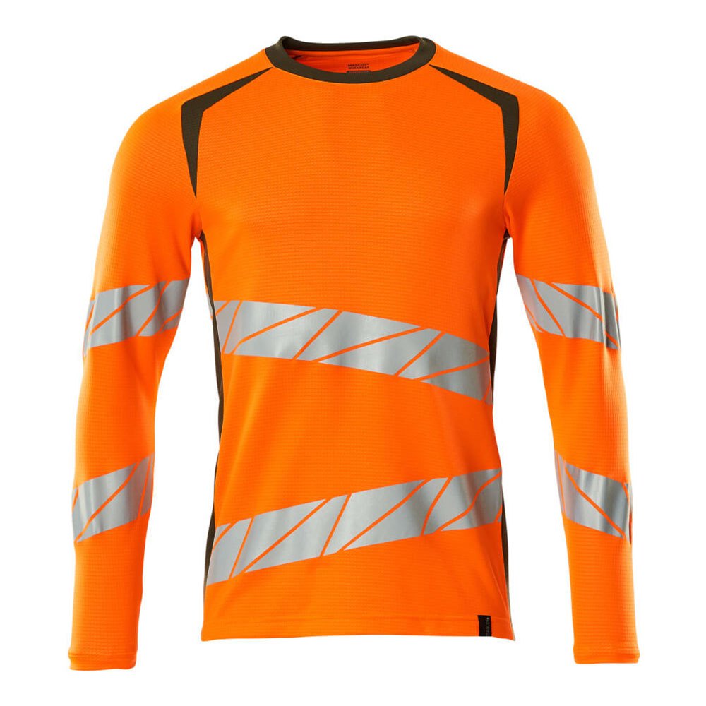 Bild von T-Shirt, Langarm ACCELERATE SAFE, hi-vis Orange/Moosgrün, Größe XL-ONE