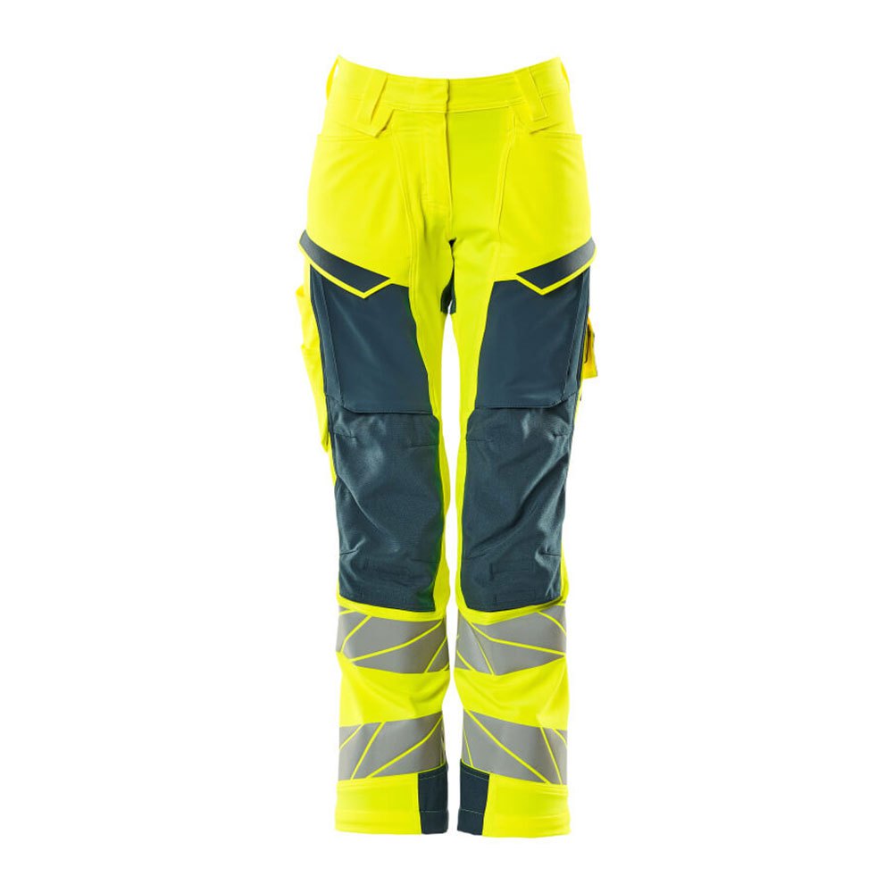 Bild von Damen-Hose mit Knietaschen 19078-511-1744 Gr. 76C44 hi-vis gelb/dunkelpetroleum - Mascot