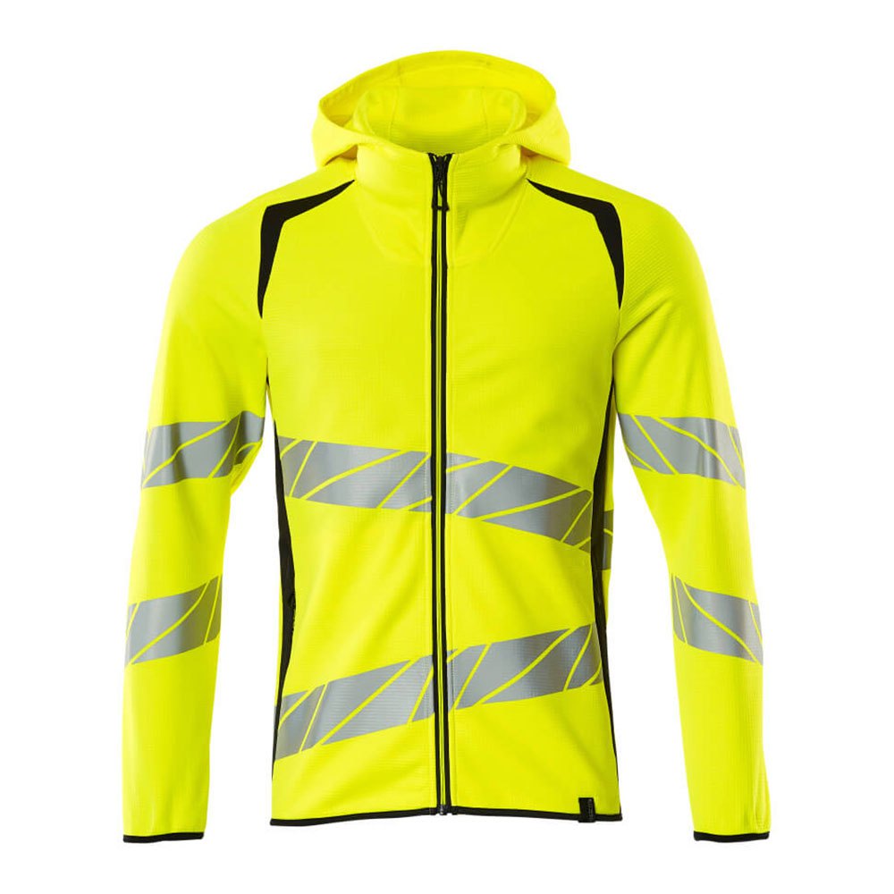 Bild von Kapuzensweatshirt mit Reißverschluss - ACCELERATE SAFE - hi-vis Gelb/Schwarzblau, Gr. XL